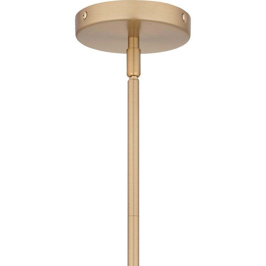 Orbit 1 Light Pendant, Bronze Gold/Alabaster Glass