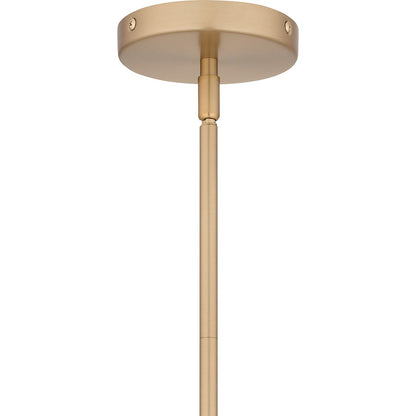 Orbit 1 Light Pendant, Bronze Gold/Alabaster Glass