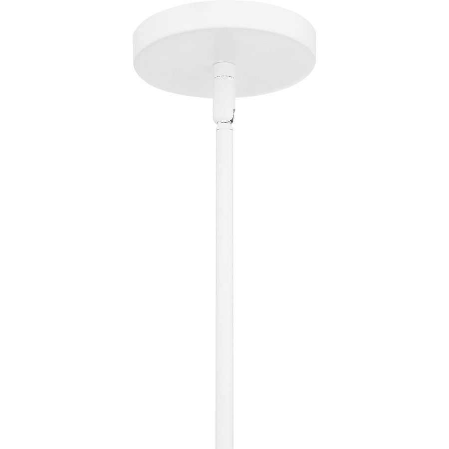 Piper 4 Light Pendant, Matte White/Metal