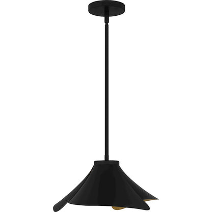 Wisp 1 Light Pendant, Matte Black/Metal