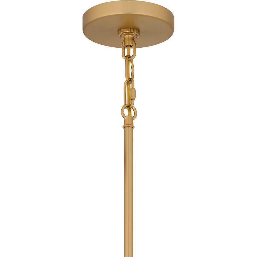 Soiree 4 Light Pendant, Brass/Glacial/Smoke Glacial