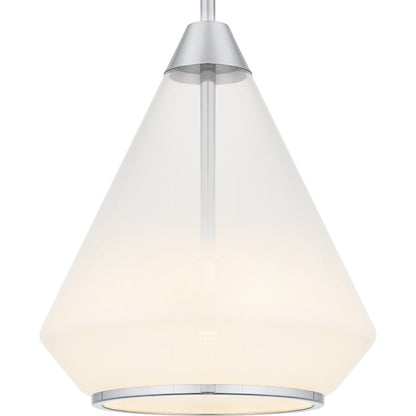 Haze 1Light Mini Pendant, Polished Chrome/Clear Ombre Glass