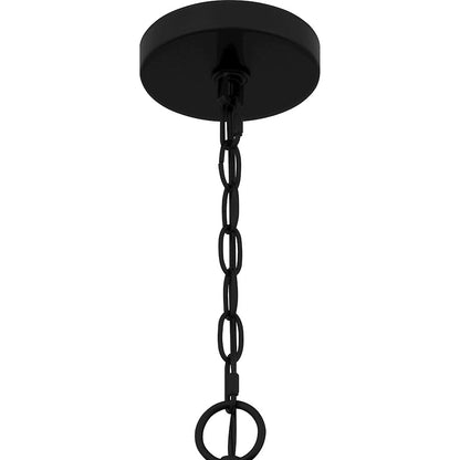 Zyler 4 Light Pendant, Matte Black/Metal