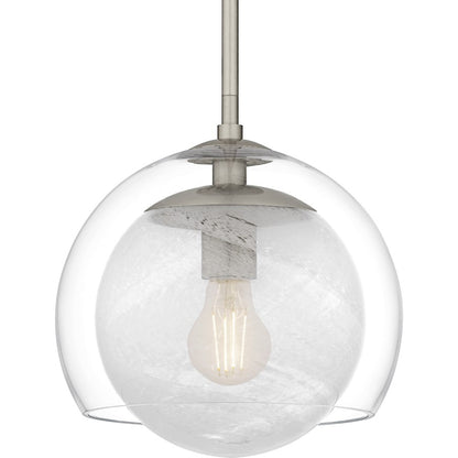 Eslinger 1Lt Mini Pendant, Nickel/Clear/Cloud Inside/Clear