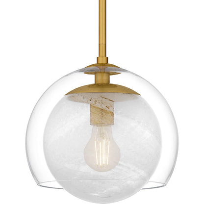 Eslinger 1Lt Mini Pendant, Gold/Clear/Cloud/Clear
