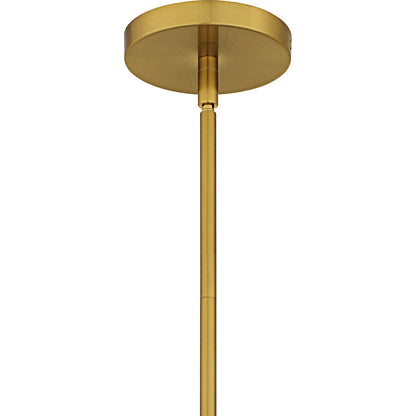 Govada 1Light Mini Pendant, Brushed Gold/Clear Water Glass