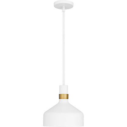 Arbor 1Light Mini Pendant, Matte White/Metal(w/brg)