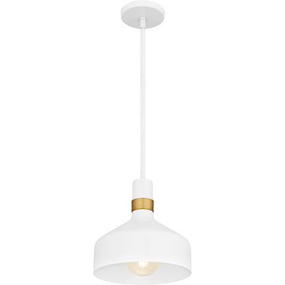 Arbor 1Light Mini Pendant, Matte White/Metal(w/brg)