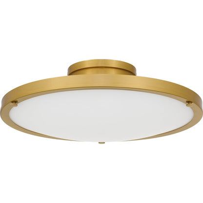 Donne Lt Semi-Flush Mount, Gold/Etched Painted White Inside