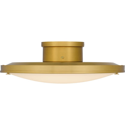 Donne Lt Semi-Flush Mount, Gold/Etched Painted White Inside