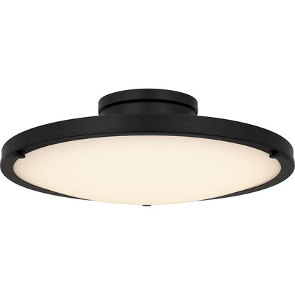 Quoizel Donne Lt Semi-Flush, Black/Etched Painted White Inside - QSF6784MBK