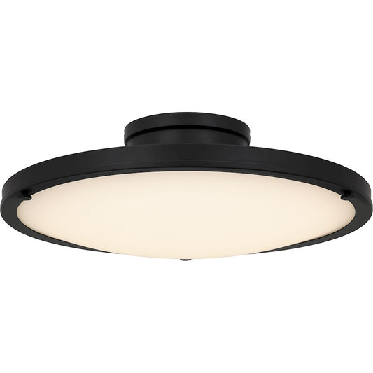 Quoizel Donne Lt Semi-Flush, Black/Etched Painted White Inside - QSF6784MBK