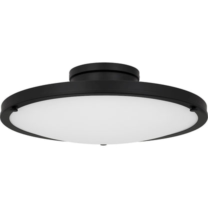 Donne Lt Semi-Flush, Black/Etched Painted White Inside