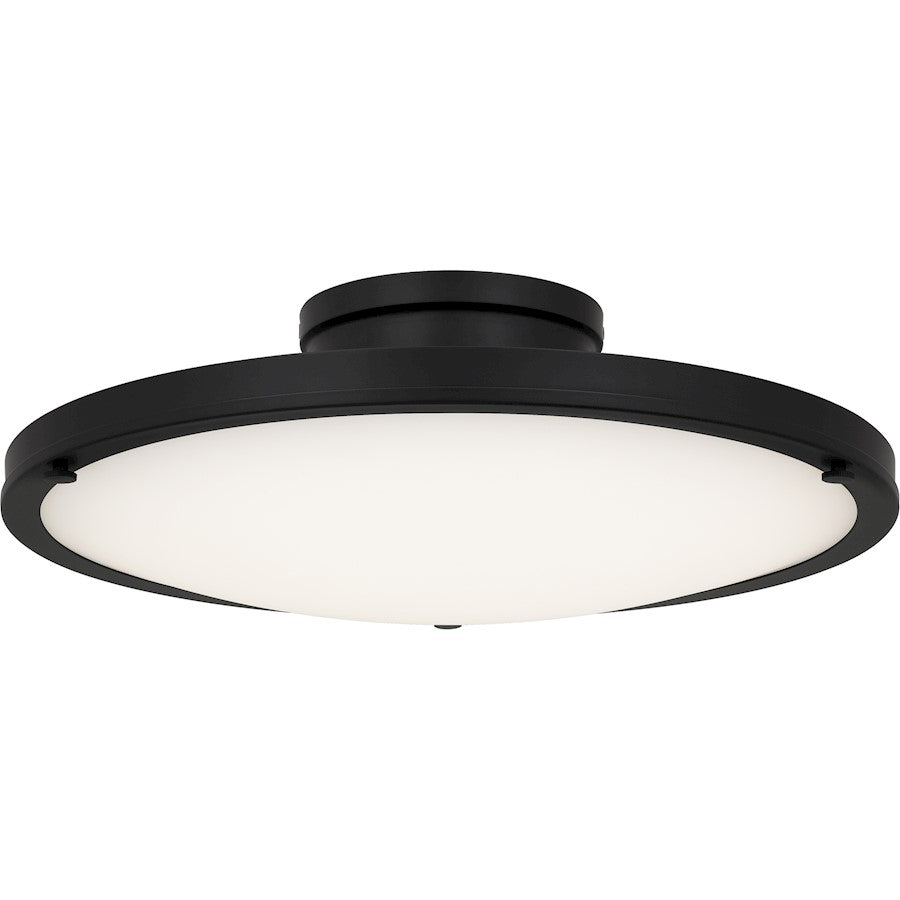 Donne Lt Semi-Flush, Black/Etched Painted White Inside