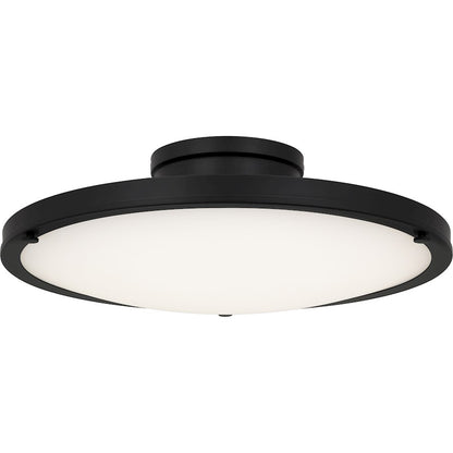 Donne Lt Semi-Flush, Black/Etched Painted White Inside