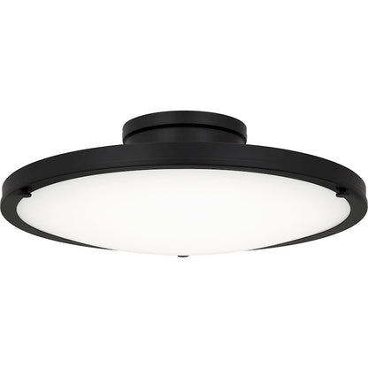 Donne Lt Semi-Flush, Black/Etched Painted White Inside