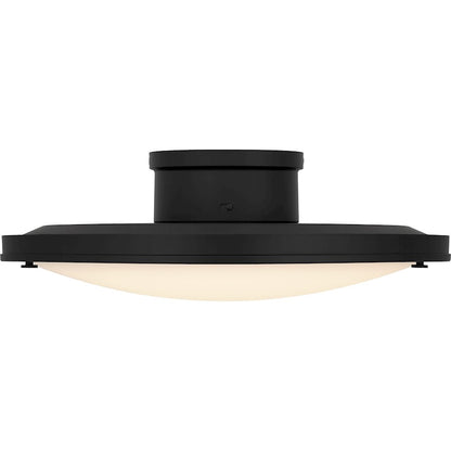 Donne Lt Semi-Flush, Black/Etched Painted White Inside