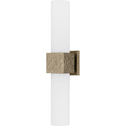 Arline 2Light Wall Sconce, Bronze Gold/Opal Etched Glass