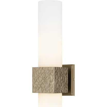 Arline 2Light Wall Sconce, Bronze Gold/Opal Etched Glass