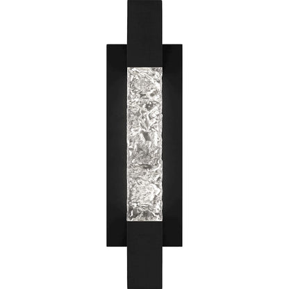 Solace Lt 16" Outdoor Lantern, Black/Handmade Clear Text