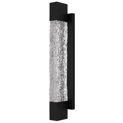Solace Lt 24" Outdoor Lantern, Black/Handmade Clear Text