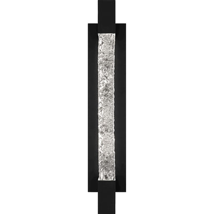 Solace Lt 24" Outdoor Lantern, Black/Handmade Clear Text