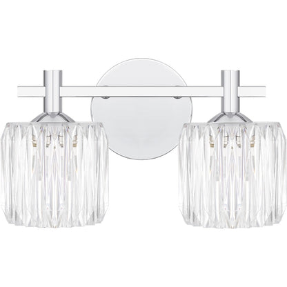 Spade 2Light Bath Light, Polished Chrome/Clear Acrylic