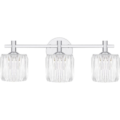 Spade 3Light Bath Light, Polished Chrome/Clear Acrylic