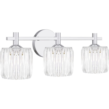 Spade 3Light Bath Light, Polished Chrome/Clear Acrylic