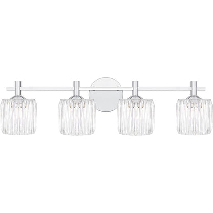 Quoizel Spade 4Light Bath Light, Polished Chrome/Clear Acrylic - SPD8630C