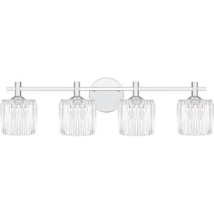 Spade 4Light Bath Light, Polished Chrome/Clear Acrylic