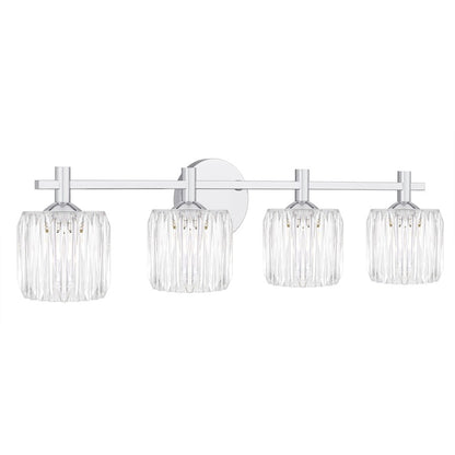 Spade 4Light Bath Light, Polished Chrome/Clear Acrylic
