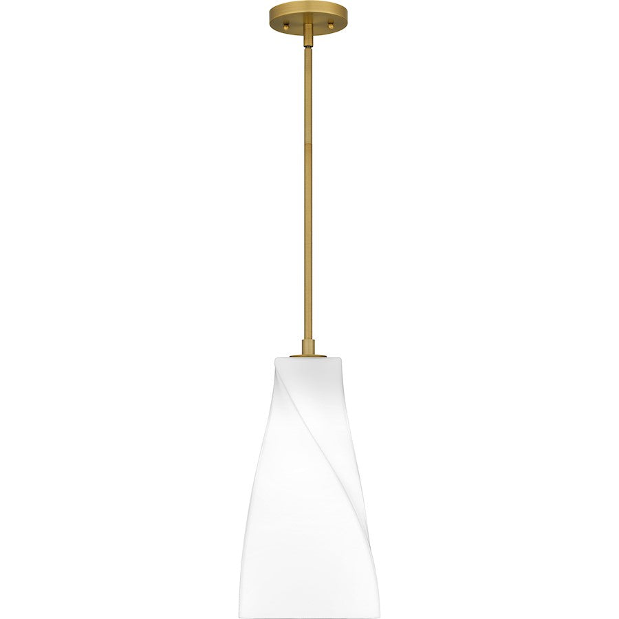 Stetson 1 Light 16" Mini Pendant, Gold/Opal Etched Glass