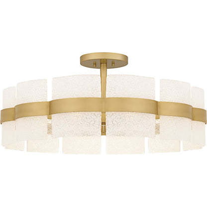 Quoizel Sweeney 6Lt Semi-Flush Mount, Gold/Clear/White Sand Inside - SWE1730SGD