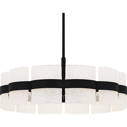 Sweeney 6Lt Pendant, Black/Clear /White Sand Inside