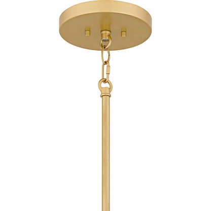 Sweeney 6Lt Pendant, Soft Gold/Clear /White Sand Inside