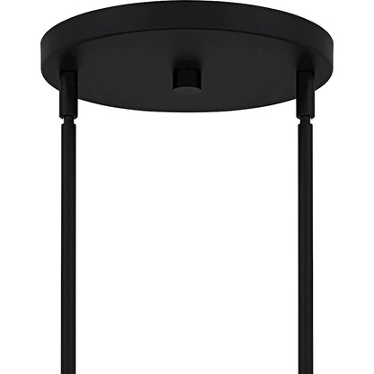 Viscount 6Light Chandelier, Matte Black/Clear Glass