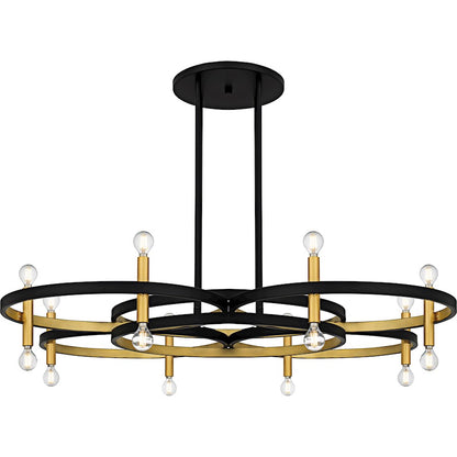 Quoizel Winsland 16Light Chandelier, Matte Black/ - WID5050MBK