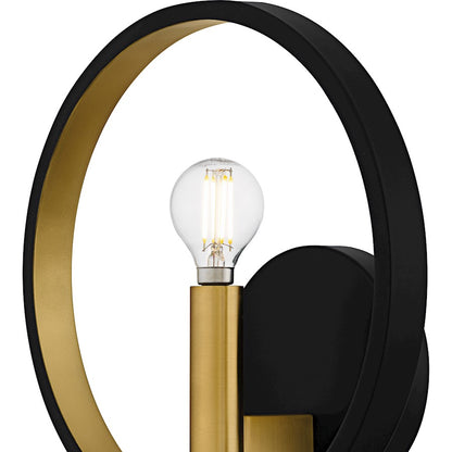 Winsland 1Light Wall Sconce, Matte Black