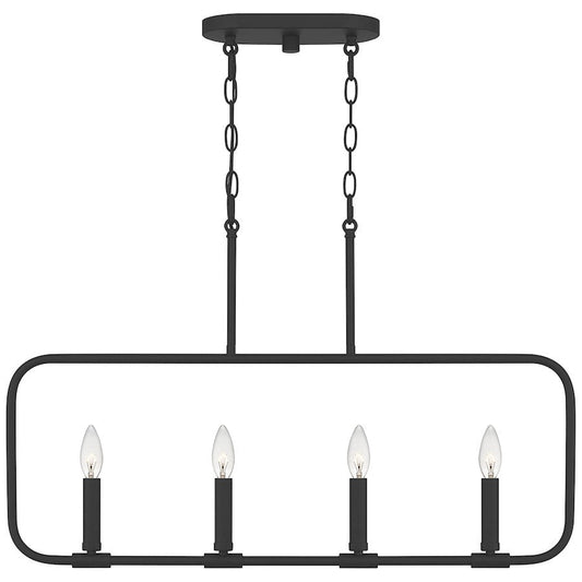 Quoizel Abner 4 Light Island Chandelier, Polished Chrome - ABR432C