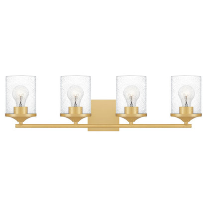 Quoizel Abner 4 Light Bath Light, Aged Brass - ABR8628AB