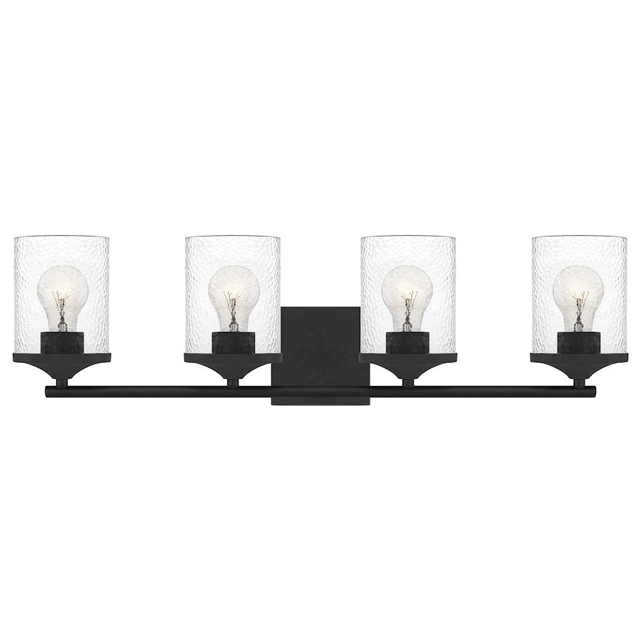 Quoizel Abner 4 Light Bath Light, Matte Black - ABR8628MBK