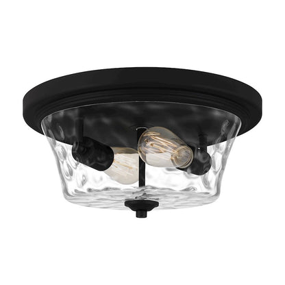 Acacia 2 Light Flush Mount, Clear Water