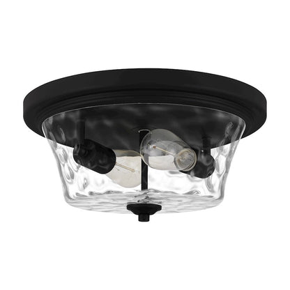 Acacia 2 Light Flush Mount, Clear Water