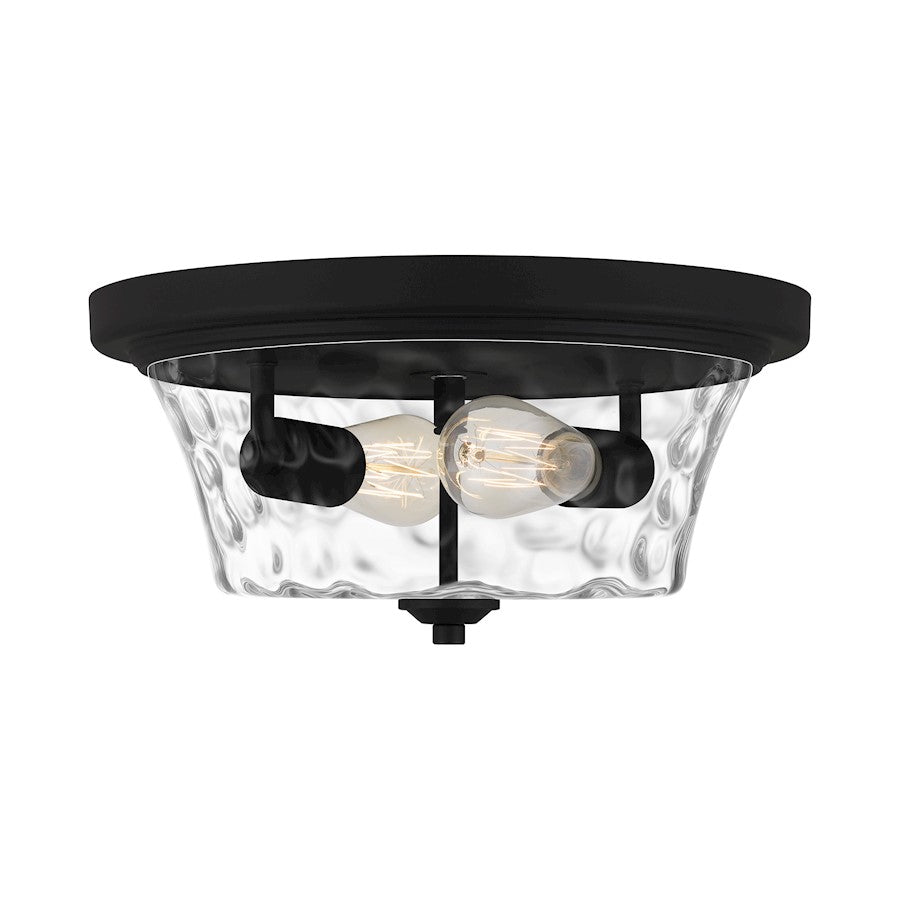 Acacia 2 Light Flush Mount, Clear Water