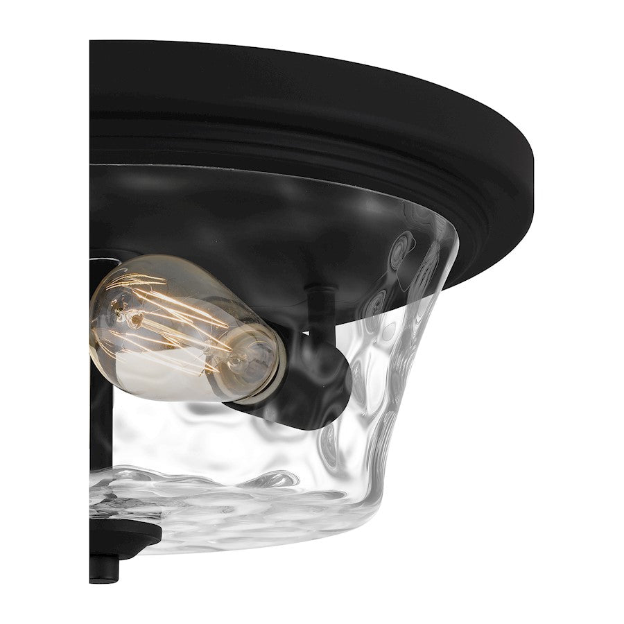 Acacia 2 Light Flush Mount, Clear Water