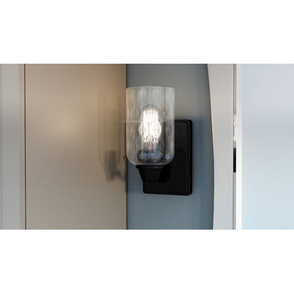 Quoizel Acacia 1 Light Wall Sconce, Brushed Nickel/Clear Water - ACA8604BN