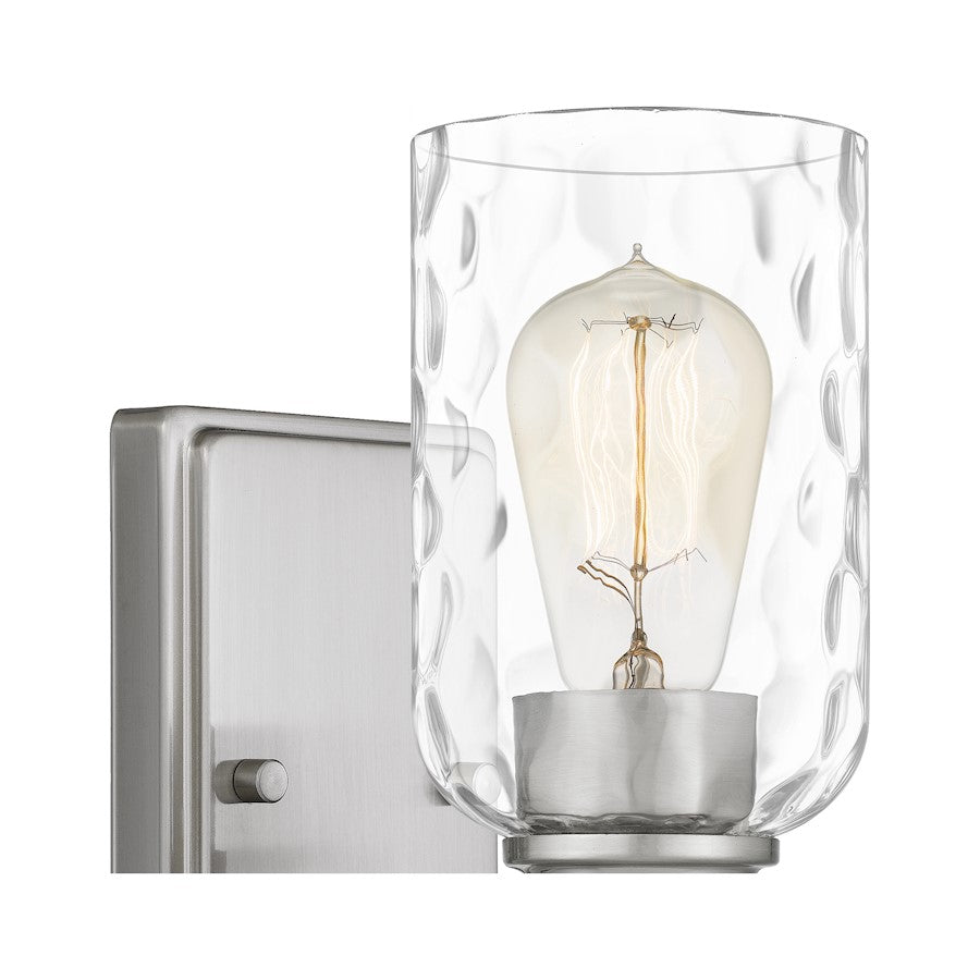 Acacia 1 Light Wall Sconce, Clear Water