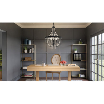 Adelaide 4 Light Pendant, Matte Black