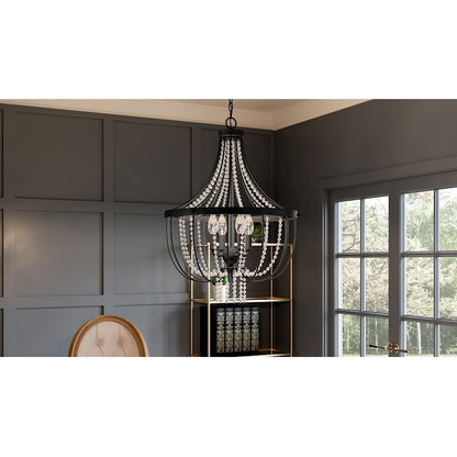 Adelaide 4 Light Pendant, Matte Black